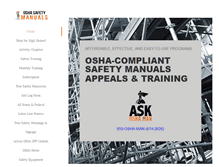 Tablet Screenshot of oshasafetymanuals.com